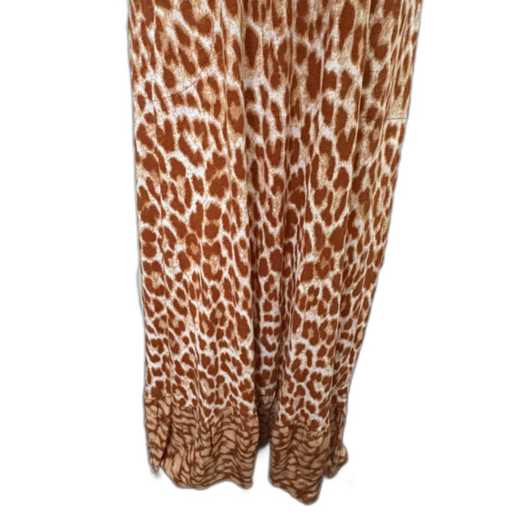 Denim & Co Tan Giraffe Animal Print Maxi Dress with Pockets Casual Size Medium - Picture 4 of 7